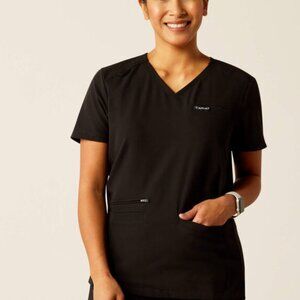 ARIAT The Clara Scrub Top, Black, Size L